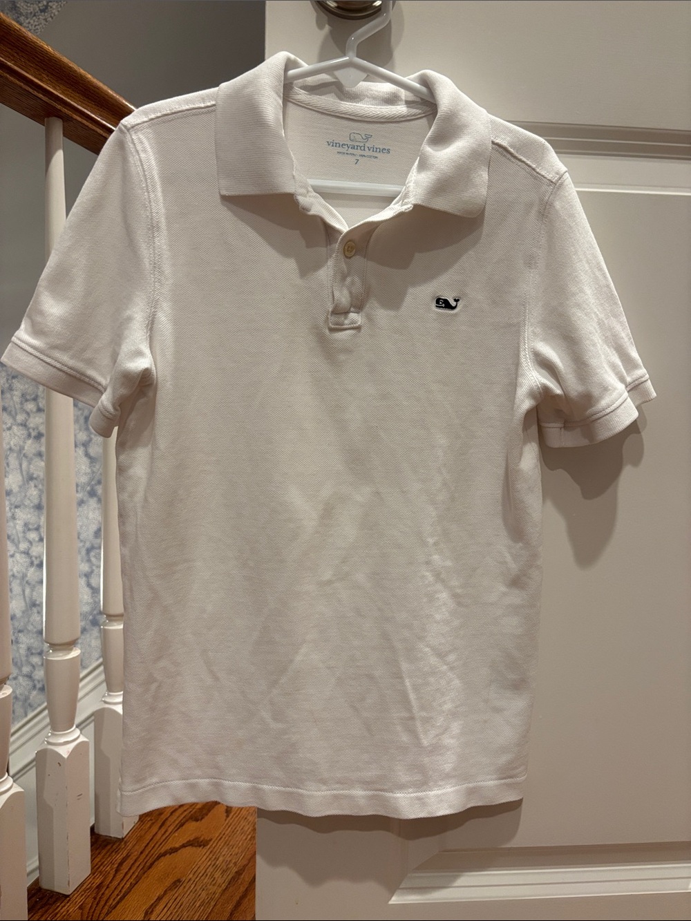 EUC Vineyard Vines Boys White Polo